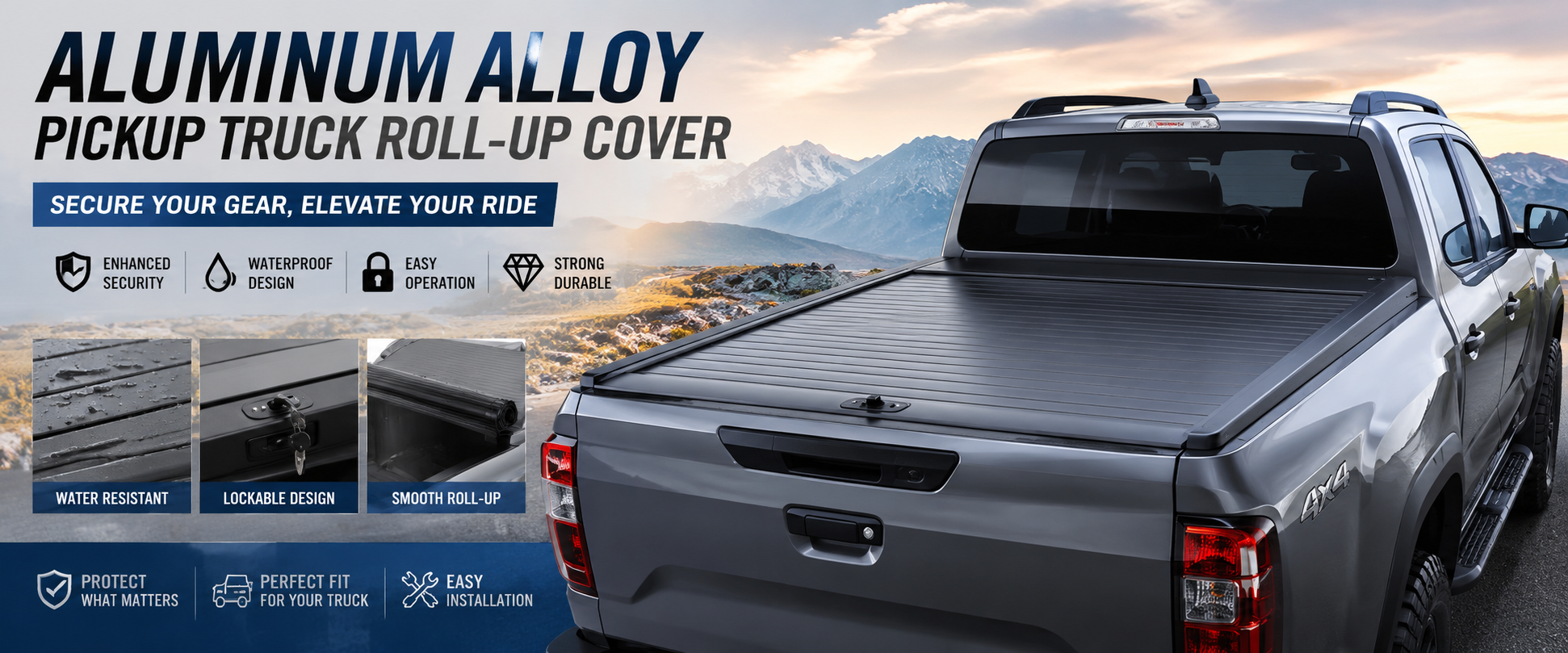 Pickup Truck  Aluminum Alloy Bed Cover