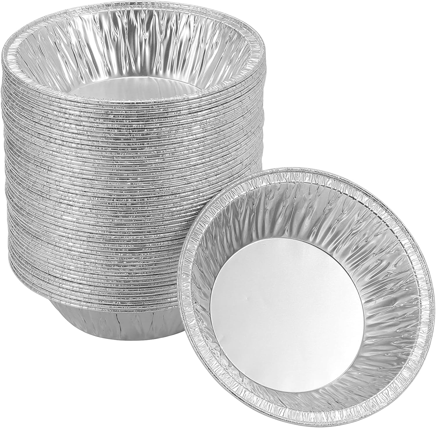 50 Pack Pie Pans 5 inch,Mini Pie Tins HEAVY-DUTY Disposable Aluminum Foil Tart,pie Pans for Baking Personal Mini Pies, Easily Stack & Store, Freeze & Reheat