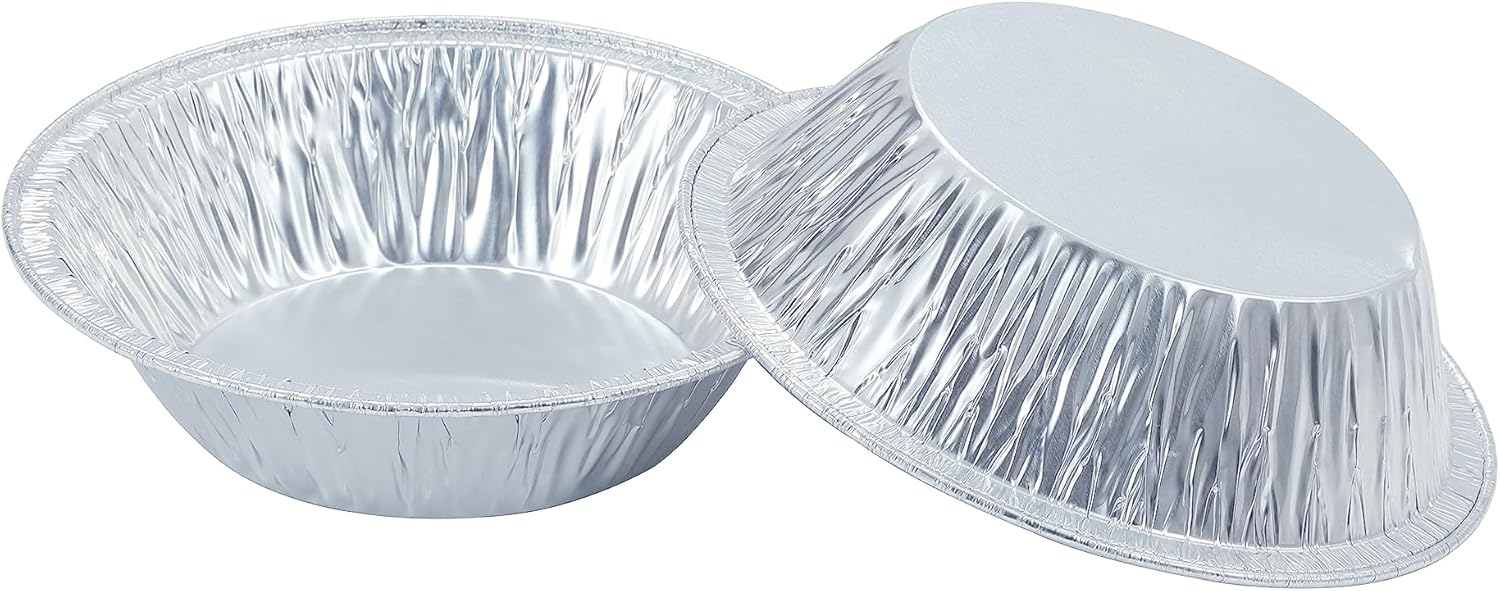 50 Pack Pie Pans 5 inch,Mini Pie Tins HEAVY-DUTY Disposable Aluminum Foil Tart,pie Pans for Baking Personal Mini Pies, Easily Stack & Store, Freeze & Reheat
