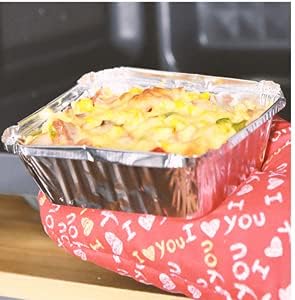 25pack- 8 x 8 Aluminum foil Pans Disposable Heavy Duty Square baking Cake Pan, Cooking Tins Homemade Breads Oven Pans,Foil Pan, Baking pan Roasting