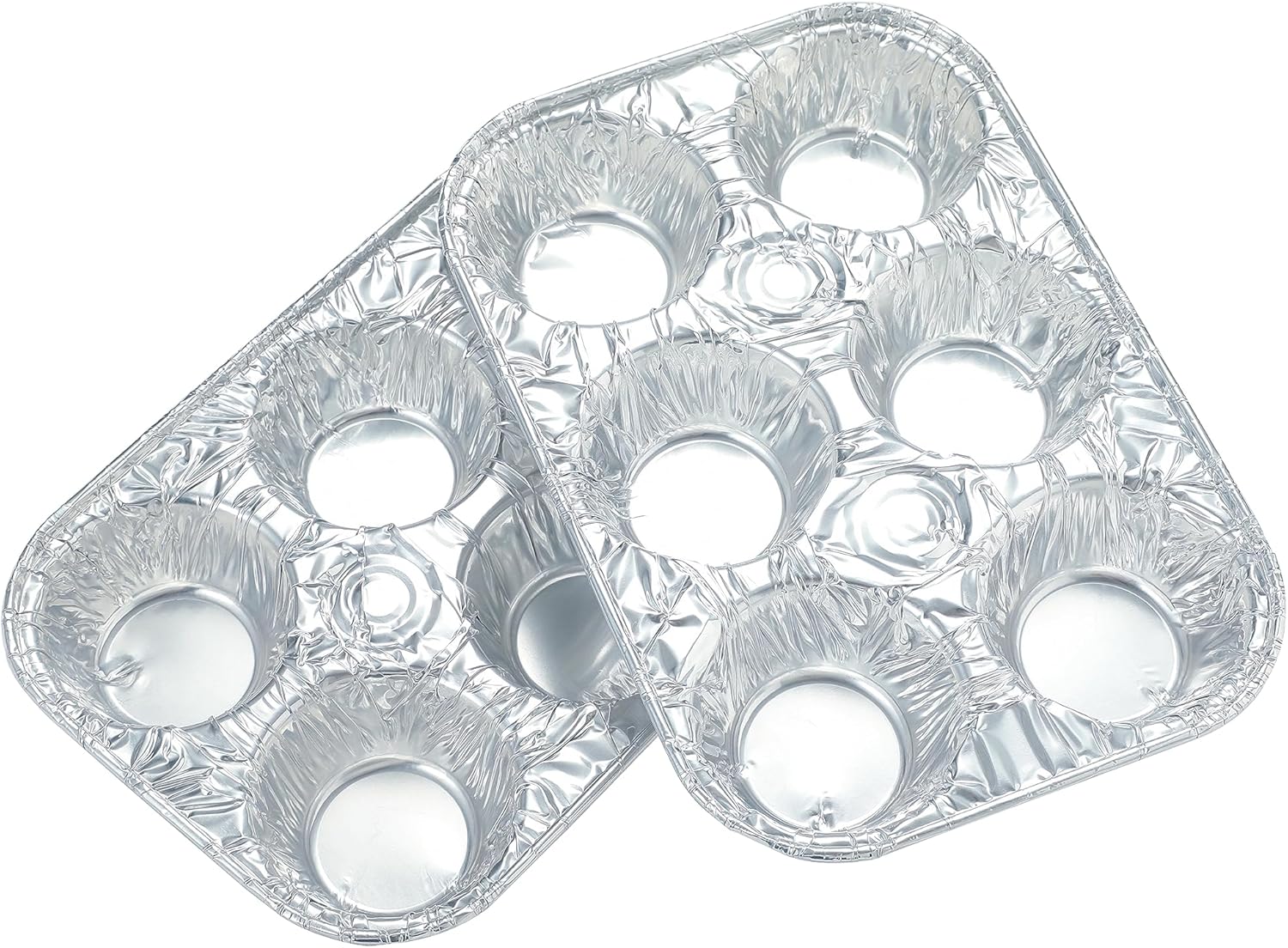 10pack Muffin Pan 6-Cup Cupcake Aluminum Pans Favorite Muffin Tin Size for Baking Cupcakes Muffins and Mini Pies - Standard Size