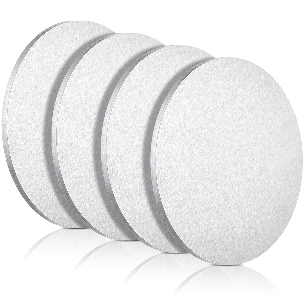 4 Pcs 1/8" X 4" Aluminum Disc Round Aluminum Sheets and Plates, 6061