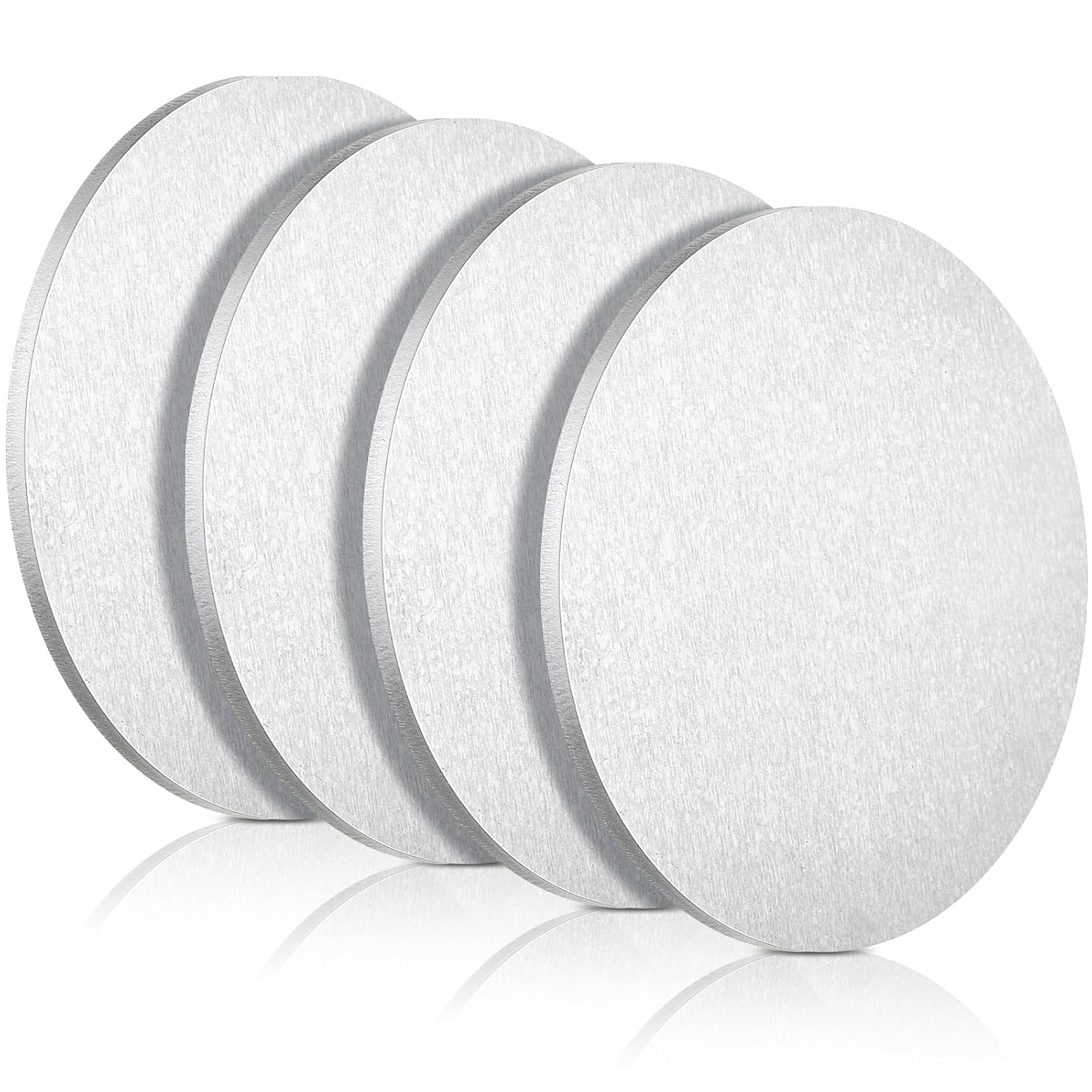 4 Pcs 1/8" X 4" Aluminum Disc Round Aluminum Sheets and Plates, 6061