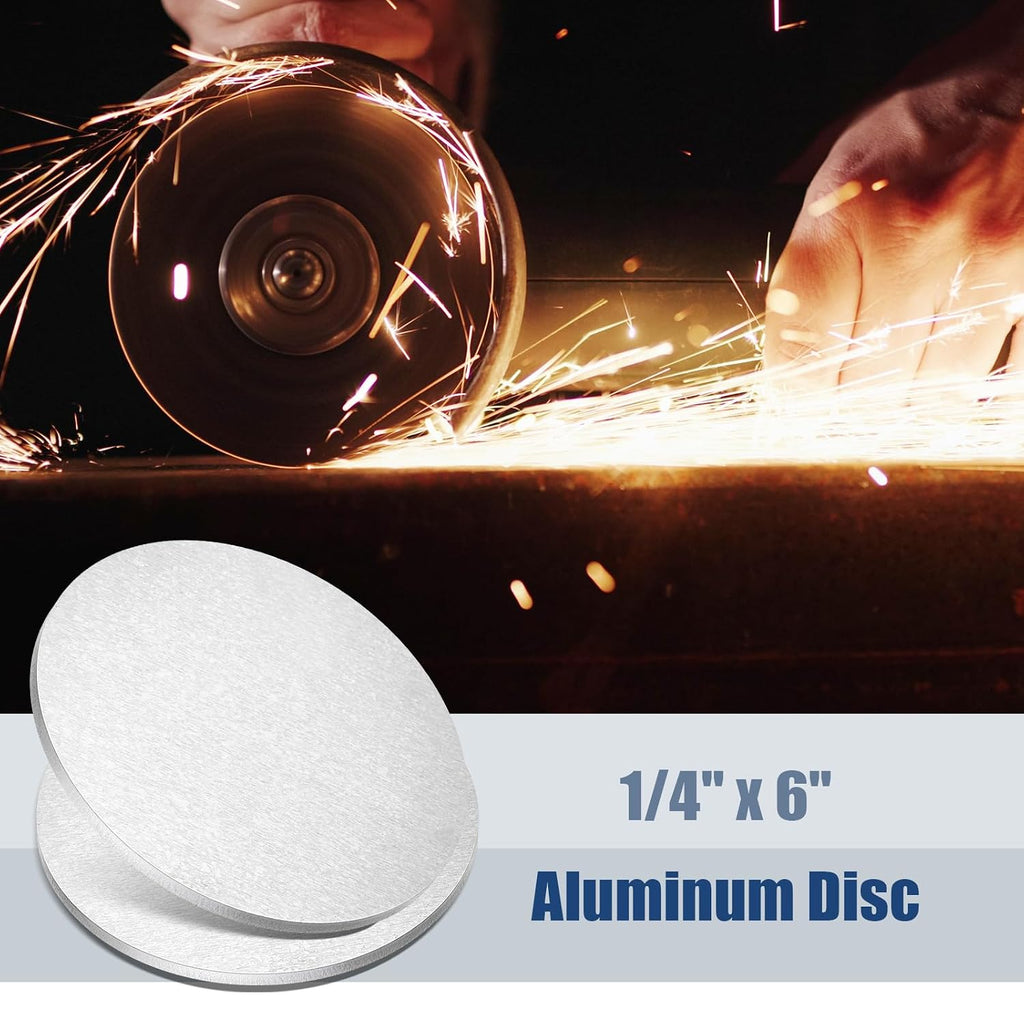 4 Pcs 1/8" X 4" Aluminum Disc Round Aluminum Sheets and Plates, 6061