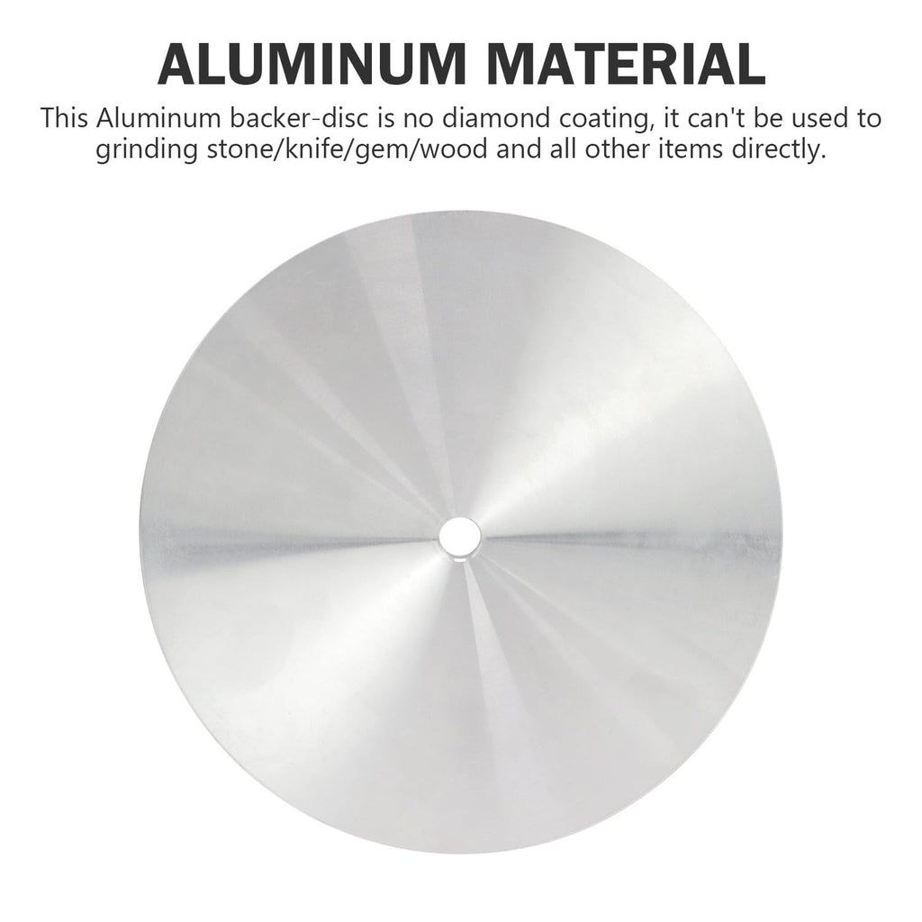8’’ x 1/2’’ Aluminum Disc, Lapping Plate for Flat Abrasive Wheels, Aluminum Backer Pad Used on Slant Lap Polishing Machine-1 Pack