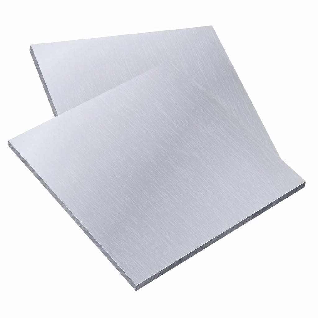 2 Pieces 6061 T651 Aluminum Sheet Metal 6X 6x0.02(24Gauge) Inch Rectangle Metal Plate, 0.5mm Aluminum Sheet, Plate for Crafting, Industry