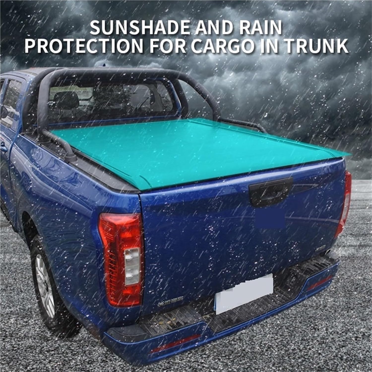 Roll-Up Retractable Roller Tonneau Compatible with BYD Shark Silverado Pickup Truck – Aluminum Alloy Automatic Truck Bed Lid(Electric)