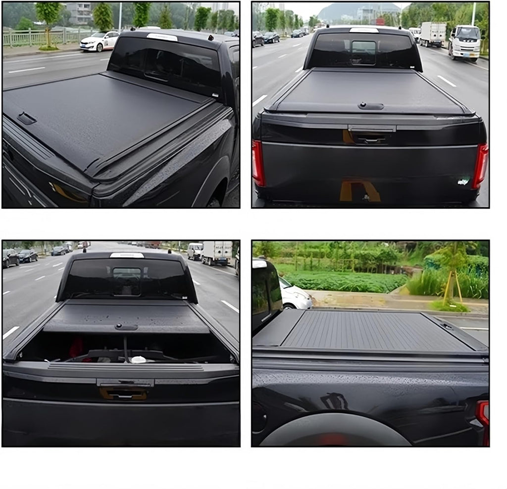 Roll-Up Retractable Roller Tonneau Compatible with BYD Shark Silverado Pickup Truck – Aluminum Alloy Automatic Truck Bed Lid(Electric)