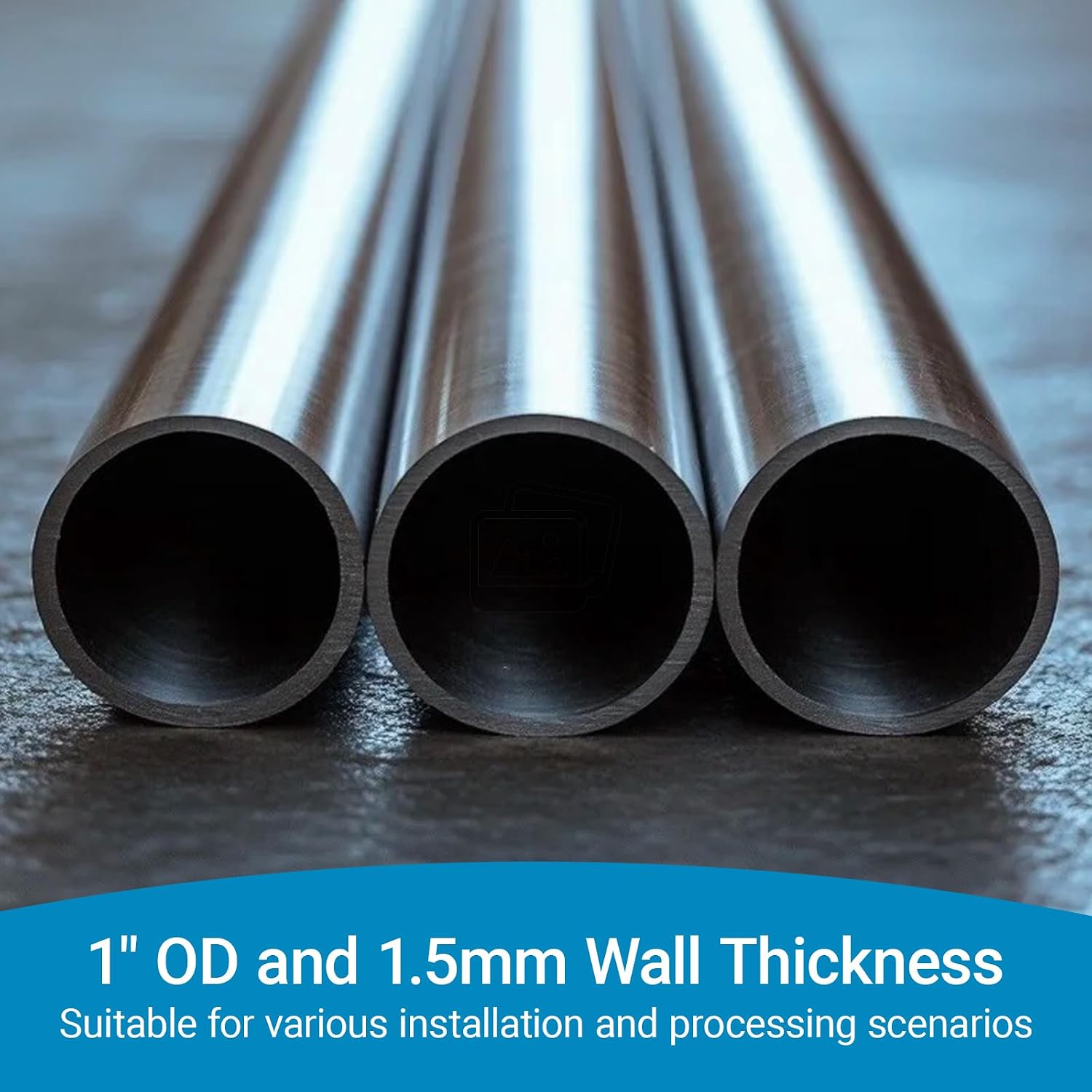 4 Pack 1" OD 304 Stainless Steel Pipe,20 Inch Length Thickened Metal Tubing,1.5mm Wall Thickness,1 Inch Stainless Steel Tube (4, 20 inch)